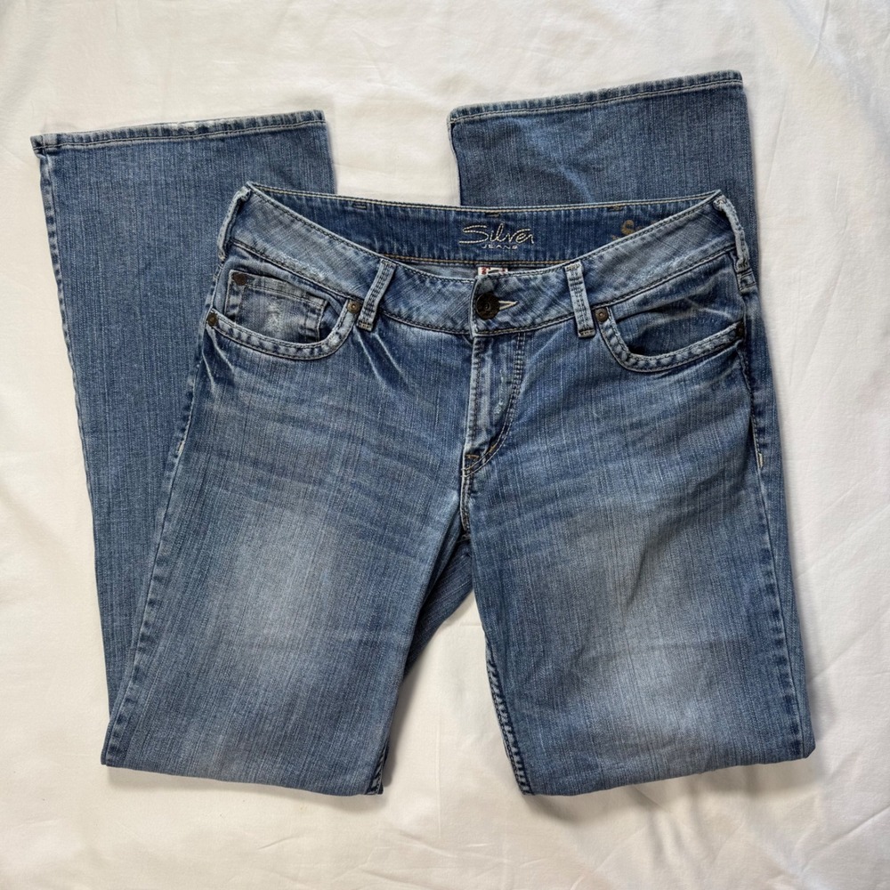 Silver Jeans Women's Boot Cut Light Blue Denim Jeans